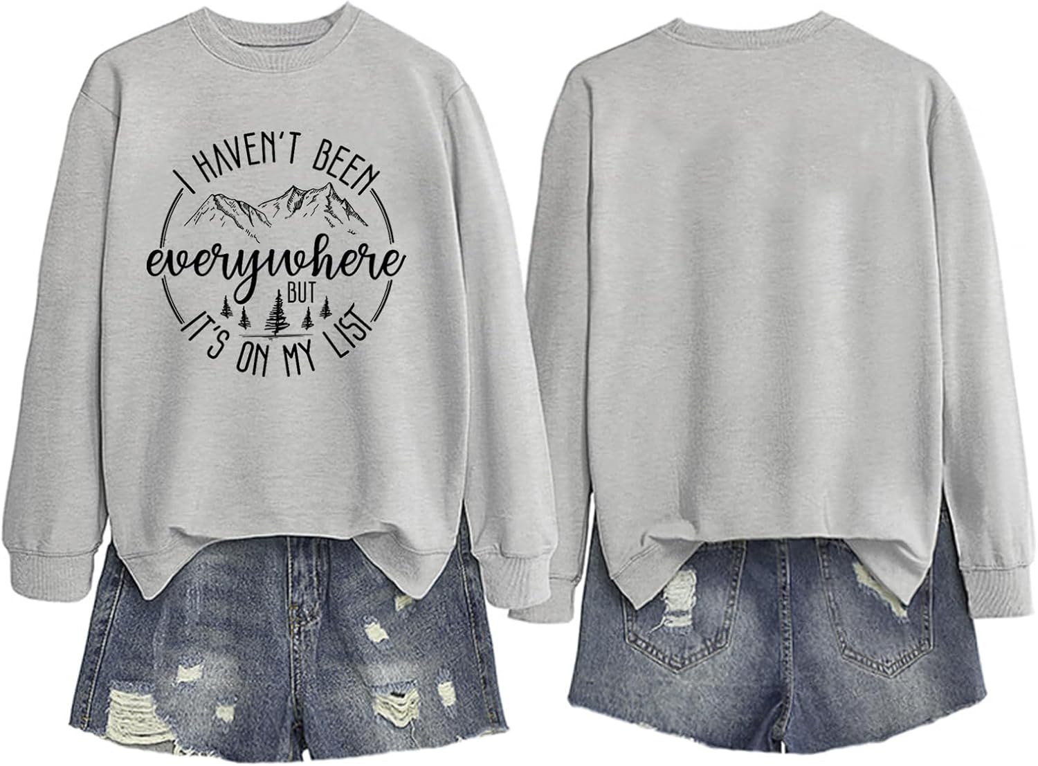 Womens Casual Long Sleeve Graphic Shirts Crewneck Sweatshirts for Men Spring Summer Tops - Image 6