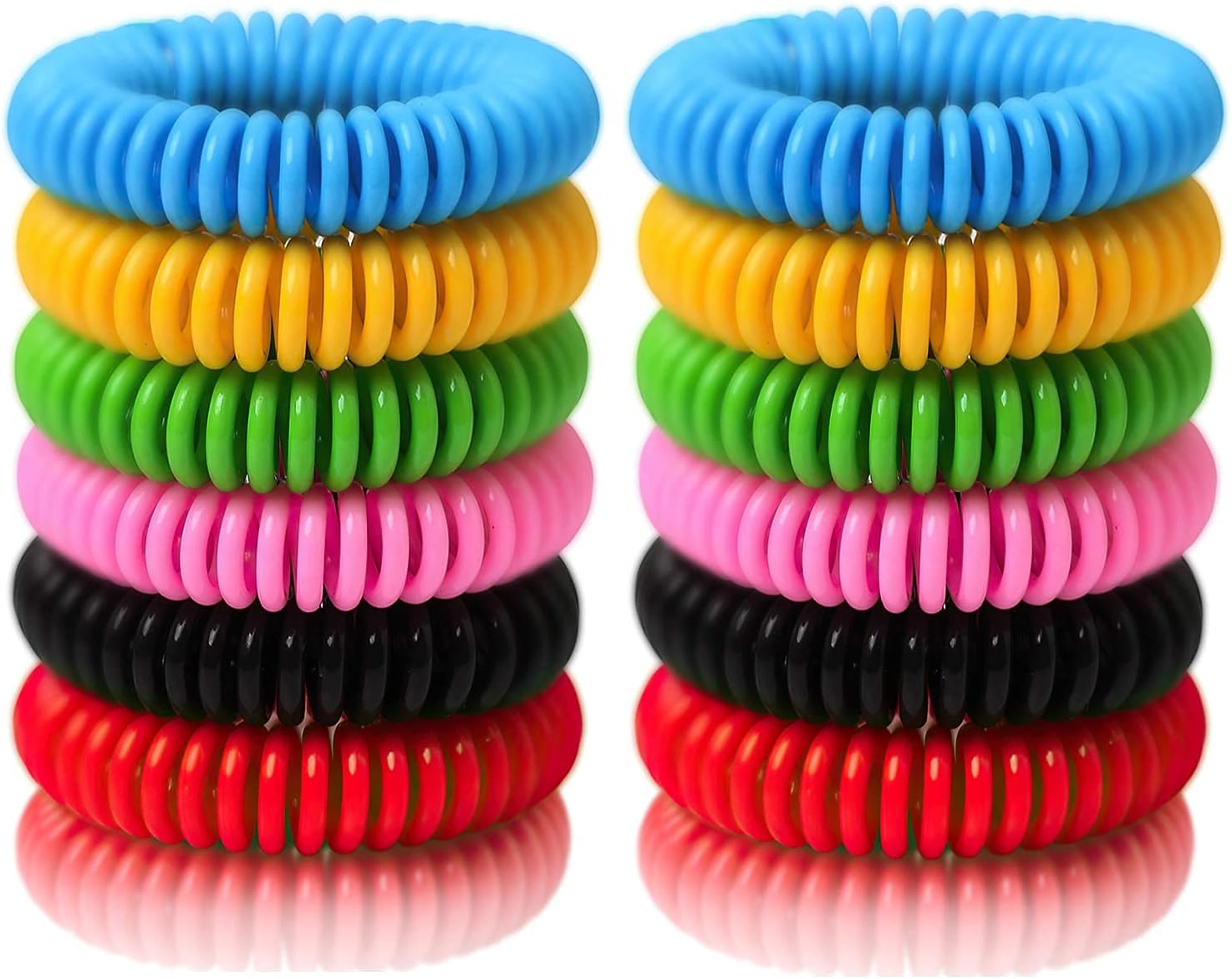 BuggyBands Mosquito Bracelets, 24 Pack Individually Wrapped, DEET Free, Natural and Waterproof Band