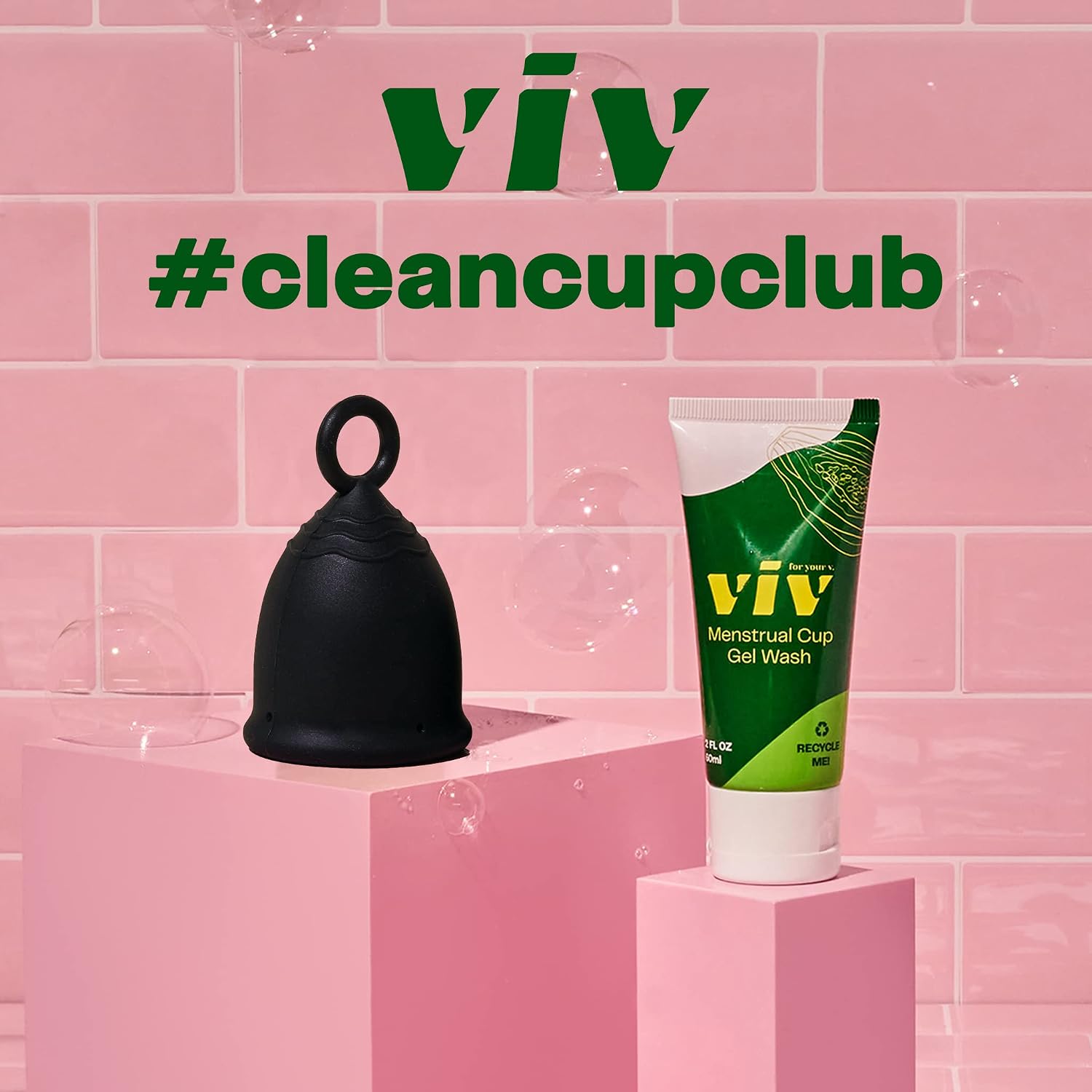 Viv for your V Premium Menstrual Cup & Disc Gel Wash, Gentle, Safe, Cleanser to Wash Reusable Silicone Period Cups & Discs, Free of Toxins, Parabens, and Fragrances, 2 fl. oz. image 4