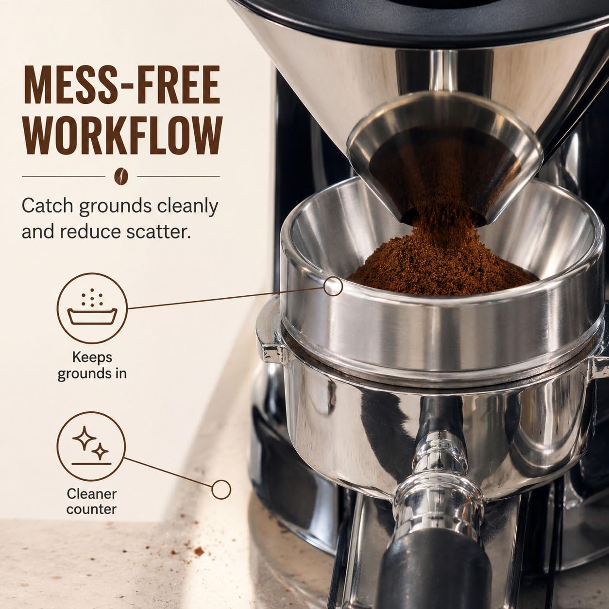 YOLOYO - Embudo dosificador de 41 mm, embudo dosificador de espresso fabricado con precisión, embudo portafiltro de acero inoxidable especialmente compatible con cesta de 1 taza de 7 g, cesta