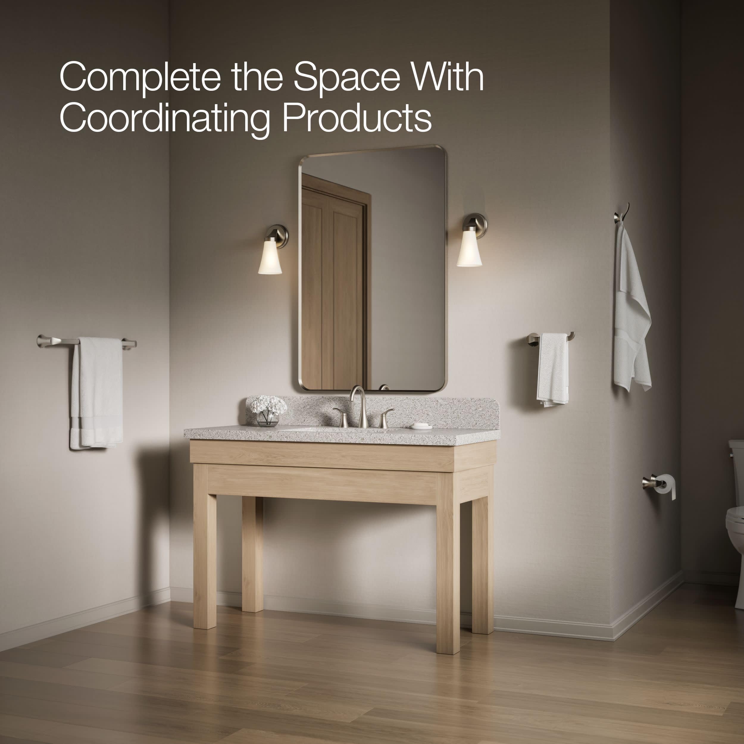 KOHLER 27396-BN Simplice Towel Arm, includes Installation Hardware
