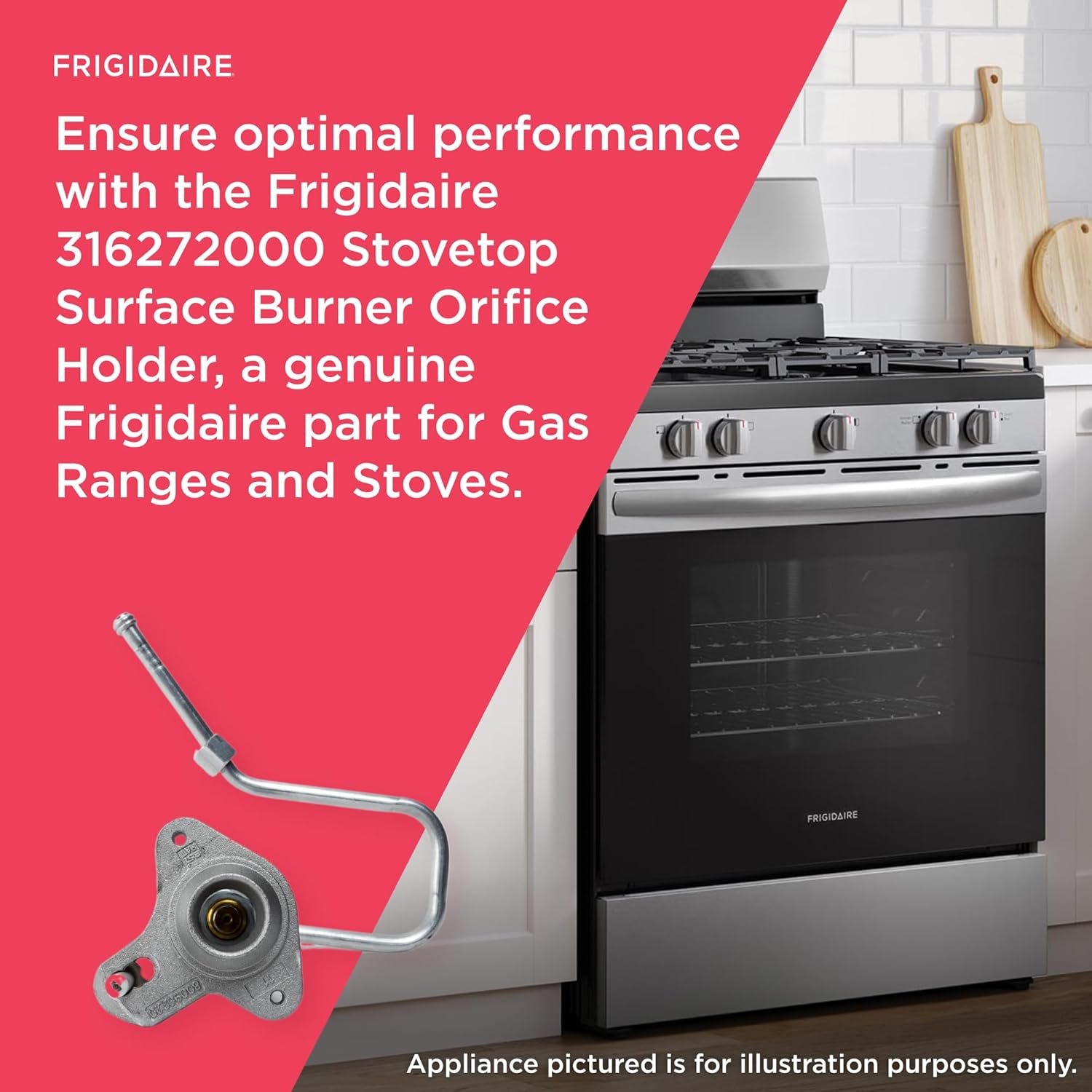 Frigidaire 316272000 Stovetop Surface Burner Orifice Holder for Gas Ranges and Stoves