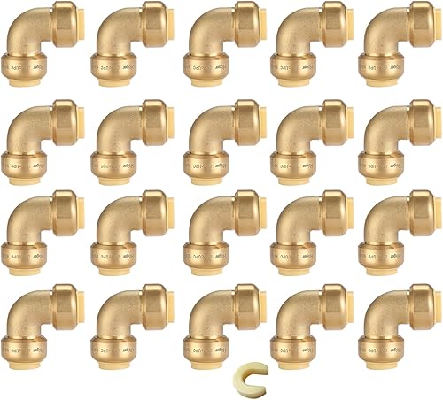 Miniatura 16 de Paquete de 12 acoplamientos rectos Pushfit de 1/2 pulgada, acoplamiento a presión de latón PEX con clip de desconexión, accesorios de plomería a