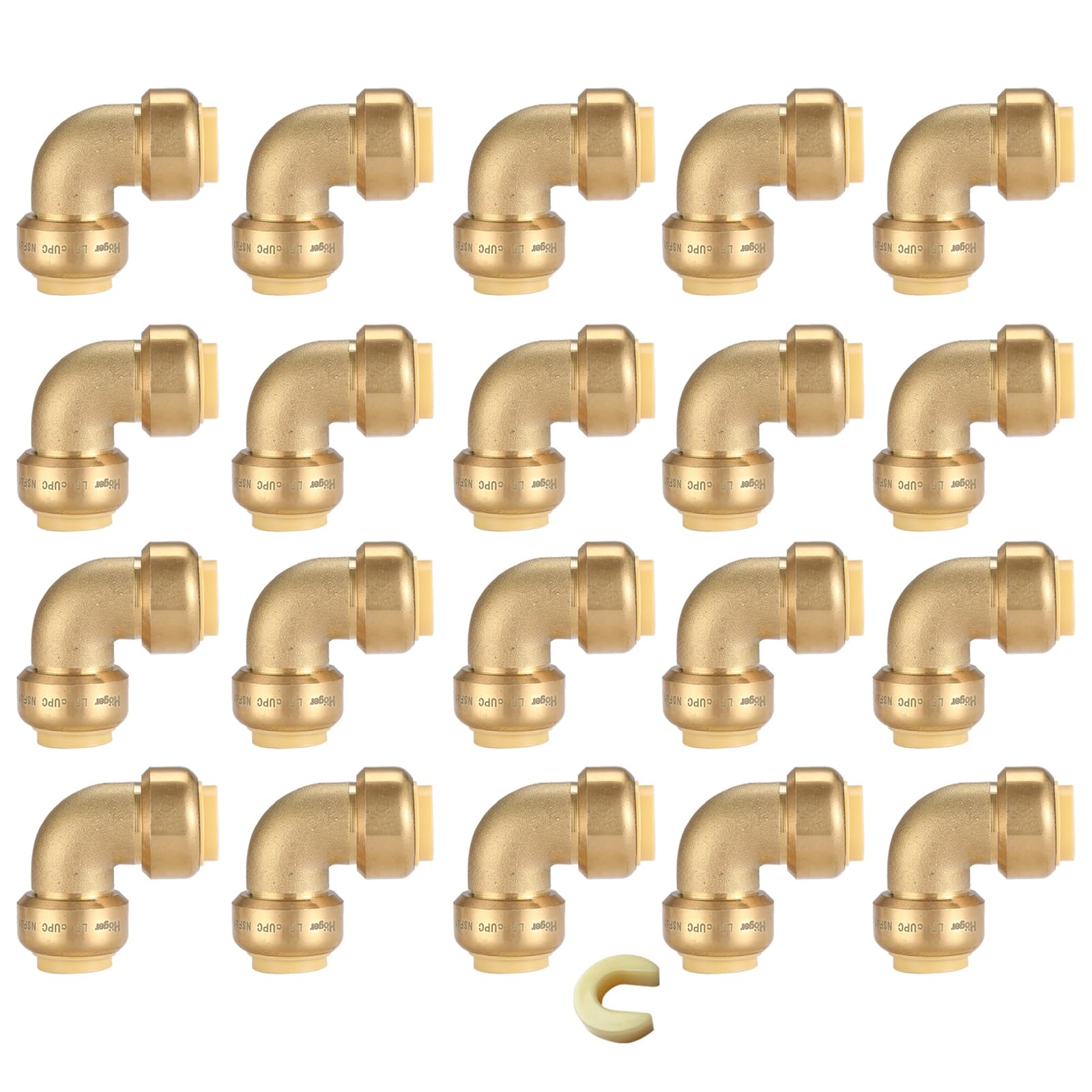 GUOFIS 1/2" Push-Fit Coupling Fittings - 10 Pack -19