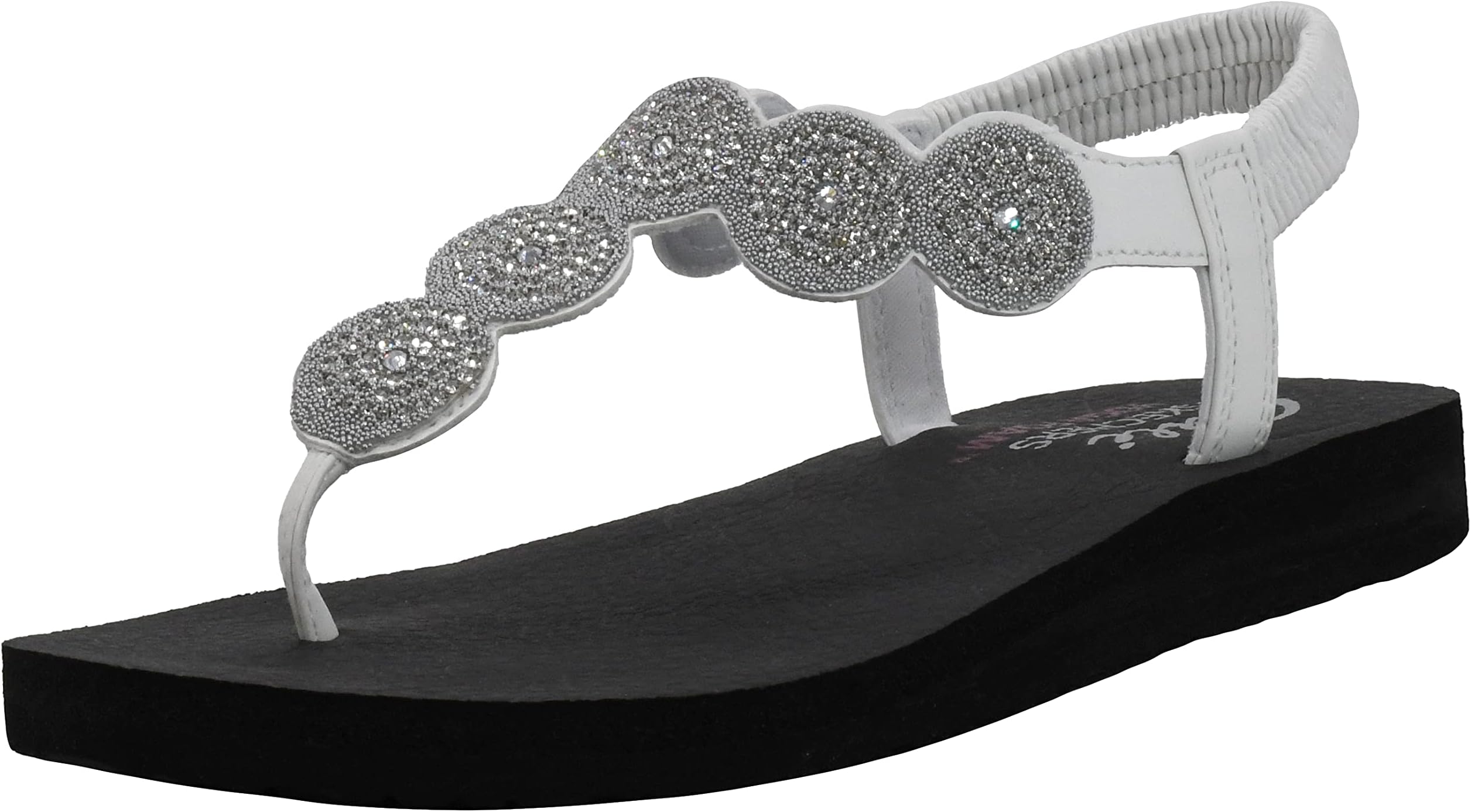 SkechersWomen's Meditation-Stars & Sparkle-Circular Rhinestone Slingback Thong Flip-Flop