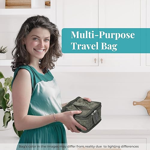 Miniatura 7 de Estuche de transporte de aceite esencial de cáñamo con capacidad para 16 botellas de 0.5 fl oz, Oliva oscuro, Viajes