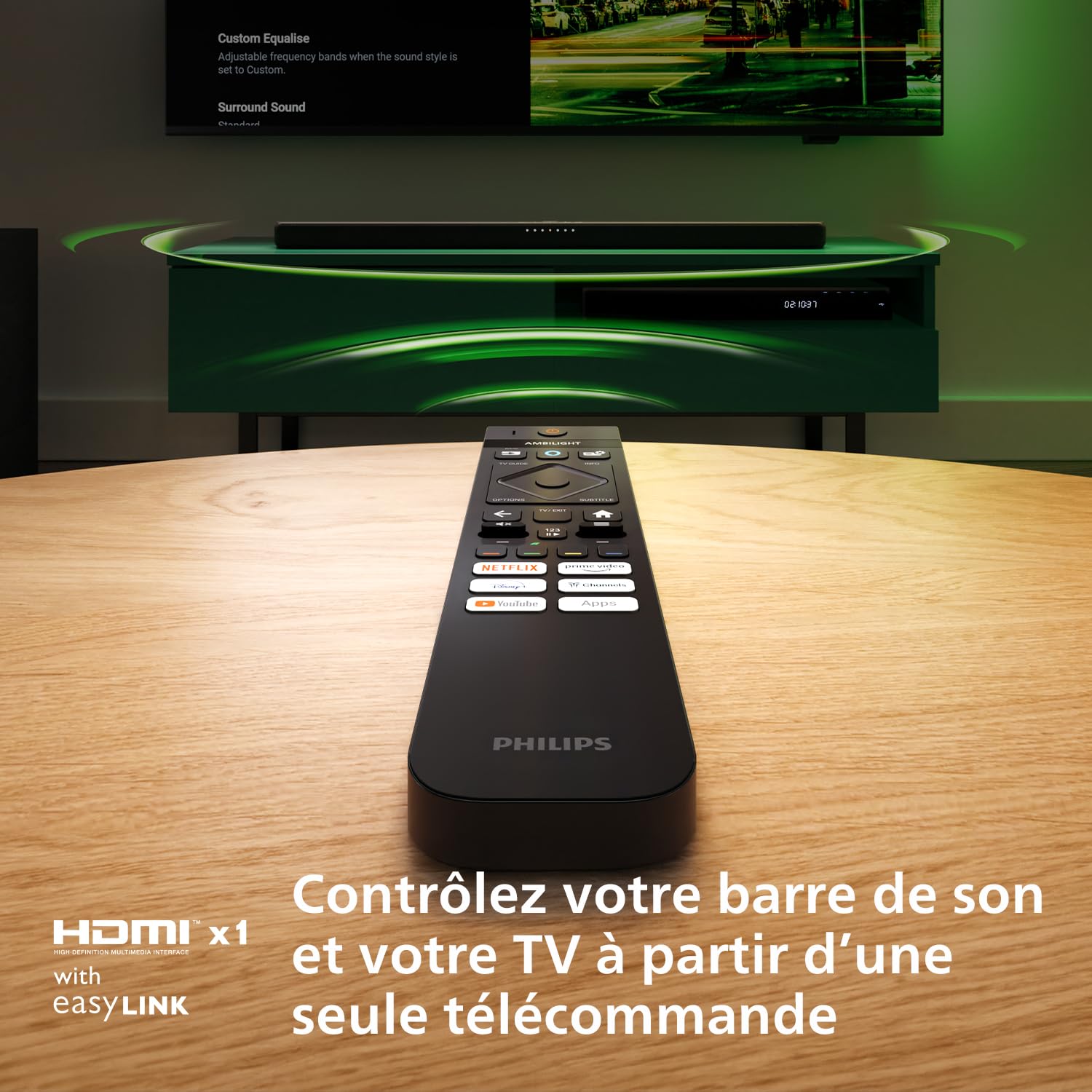PHILIPS TAB6309 Barre de Son 2.1 avec Caisson de Basses sans Fil