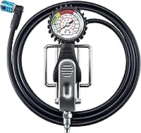 Vista 2 de Powerbuilt Inflador de neumáticos con manómetro 220 PSI para coches, bicicletas - 240217, negro