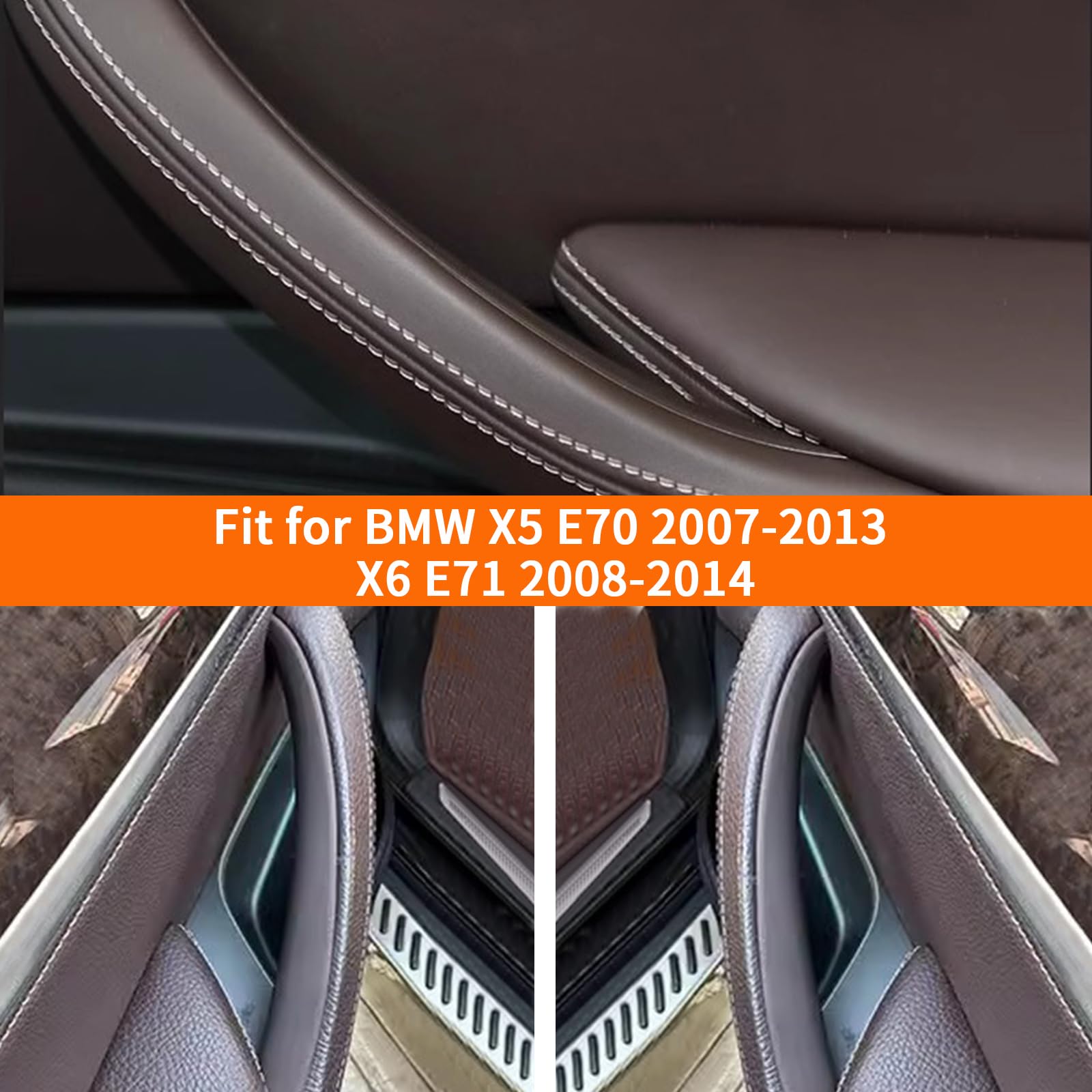 Inner Handle Interior Door Panel Pull Trim Cover For BMW X5 E70 E70 LCI 08-14 EH