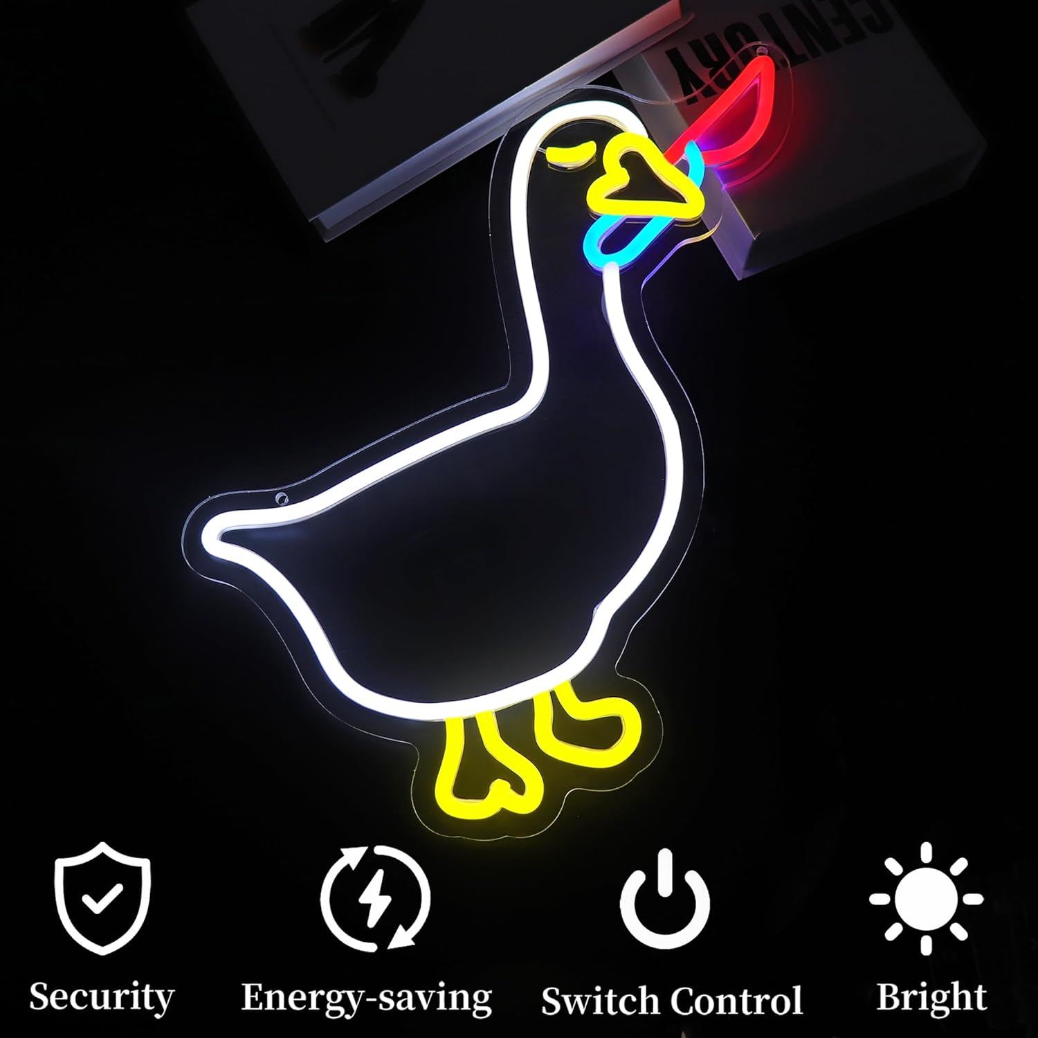 Goose Neon Sign Led Neon Lights Neon Signs for Wall Decor Light Up Sign for Birthday Party Club Gift