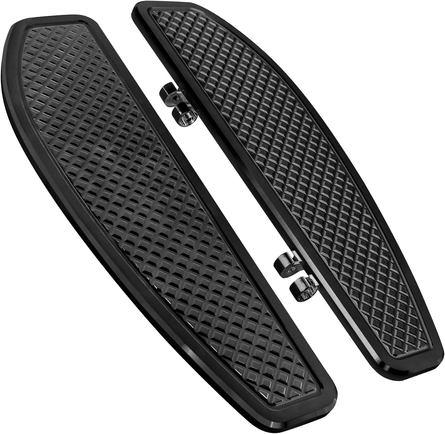 Stretched Anti-Slip Extended Stretched Driver Rider Footboard Floorboards for Harley Road King/Road Glide/Touring/Street Glide/Electra Glide/Ultra 1986-2023, Softail '86-2017,Black