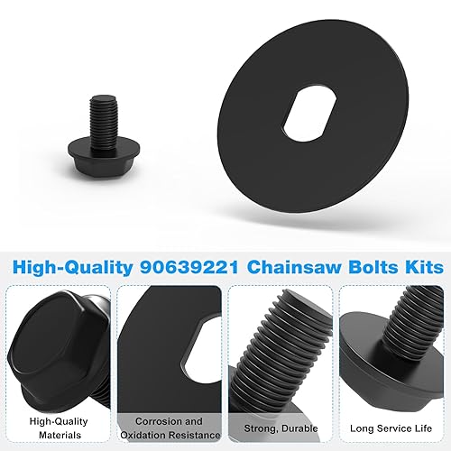 Miniatura 5 de 90639221 90618229 Kit de arandela de perno de motosierra para piezas de motosierra DEWalt DCCS620B, CMCCS660, CMCCS660, DWCS600, DCCS620, DCCS670,