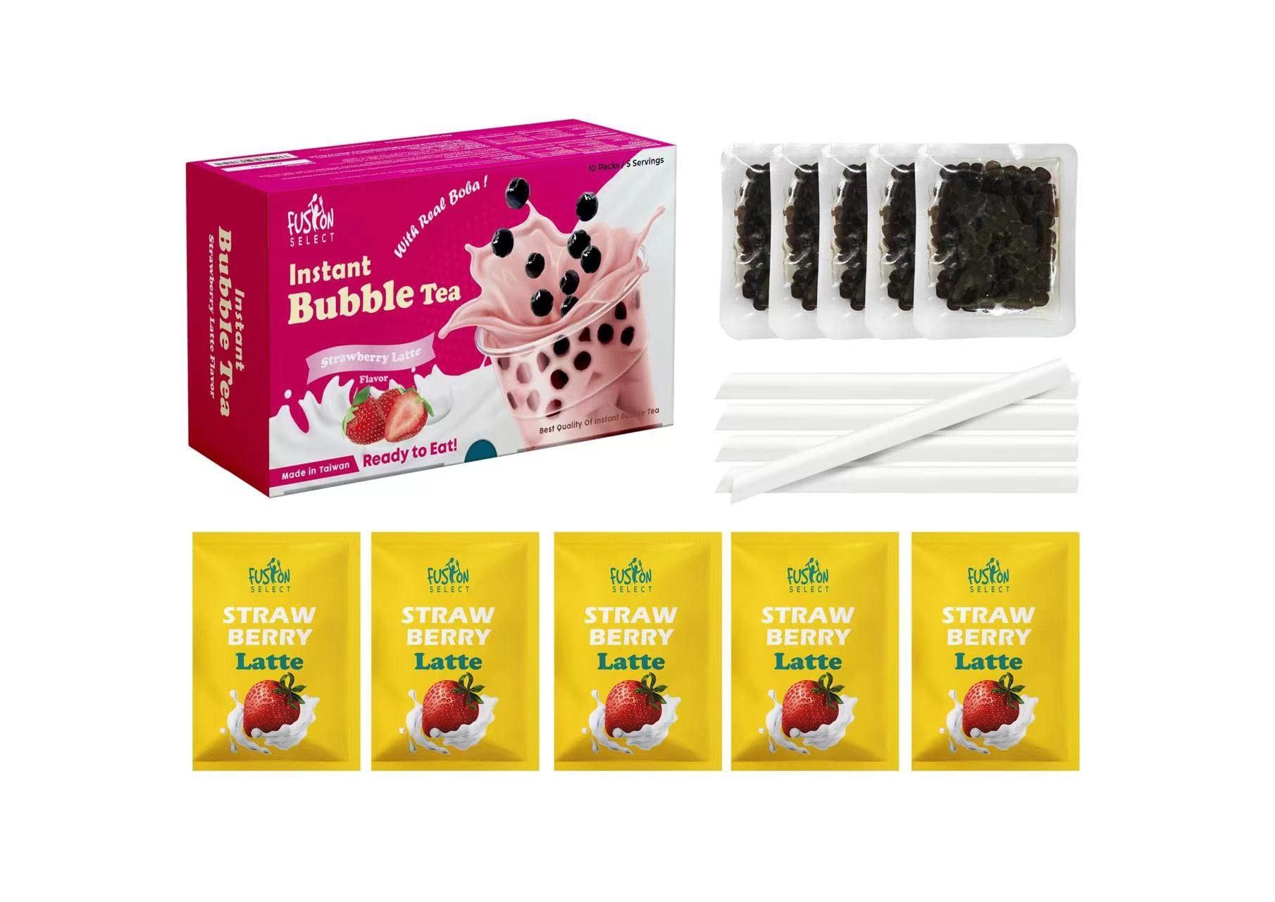 Buy Fusion Select Authentic Strawberry Bubble Tea Kit Extra Rich (5