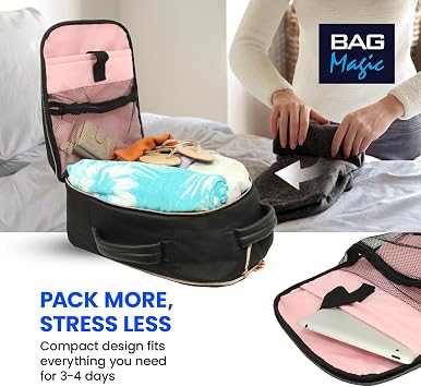 2-in-1 Wheeled Backpack 50x38x25cm - 47L, Cabin Bag for British Airways, Jet2 & More – Travel Rucksack with Hideaway Straps, Trolley Handle & Lightweight Holdall Design