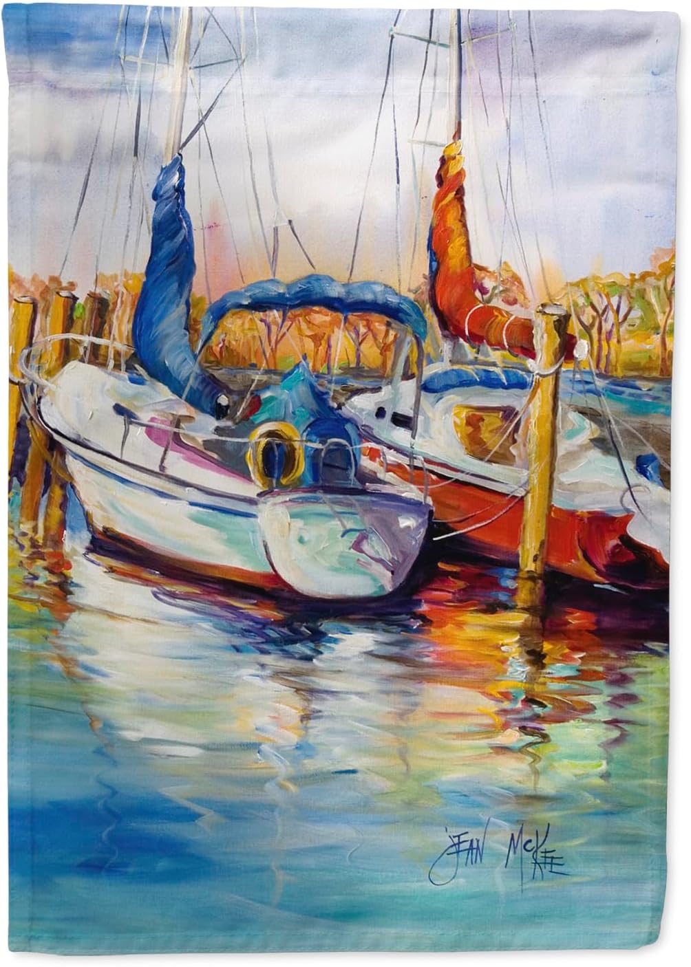 Caroline's Treasures JMK1141CHF White Egret in Green Grasses House Flag Large Porch Sleeve Pole Decorative Outside Yard Banner Artwork Wall Hanging, Polyester, House Size, Multicolor