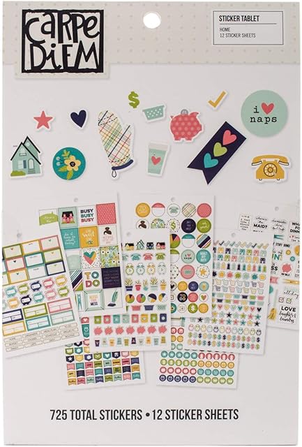 Simple Stories Home Sticker Tablet, Multi-Colour, 21.1 x 14 x 0.4 cm