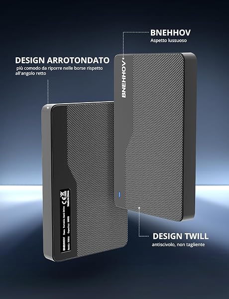 BNEHHOV Hard Disk Esterno, 500GB Ultra Sottile 2,5 Pollici Portatile USB 3.0 HDD Plug and Play SATA Disco Rigido Storage Compatibile per PC,TV, Mac, Laptop, Windows, PS4, Xbox, Chromebook, Wii U - 2