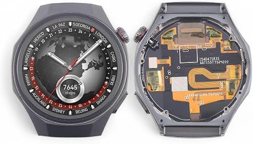 46Mm Smartwatch Lcd Screen Digitizer Full Assembly With Frame - Black