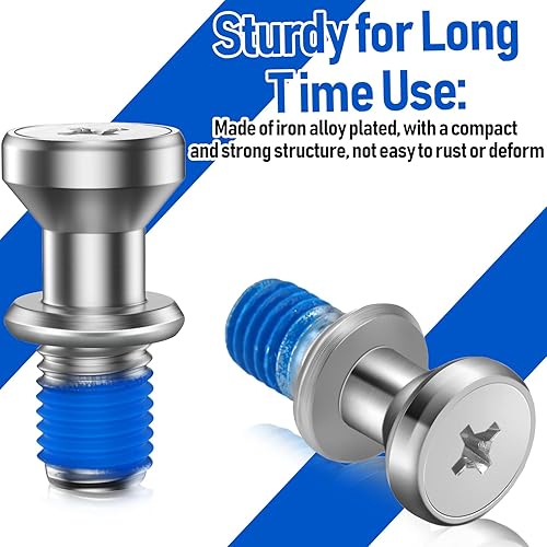 Miniatura 6 de Zhengmy 8 piezas de tornillos para manija de refrigerador, piezas de repuesto para puerta de refrigerador, compatibles con Samsung Freezer Door