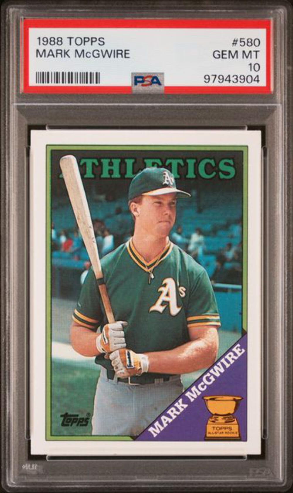 Amazon.com: Graded 1988 Topps Mark McGwire #580 2nd Year Rookie