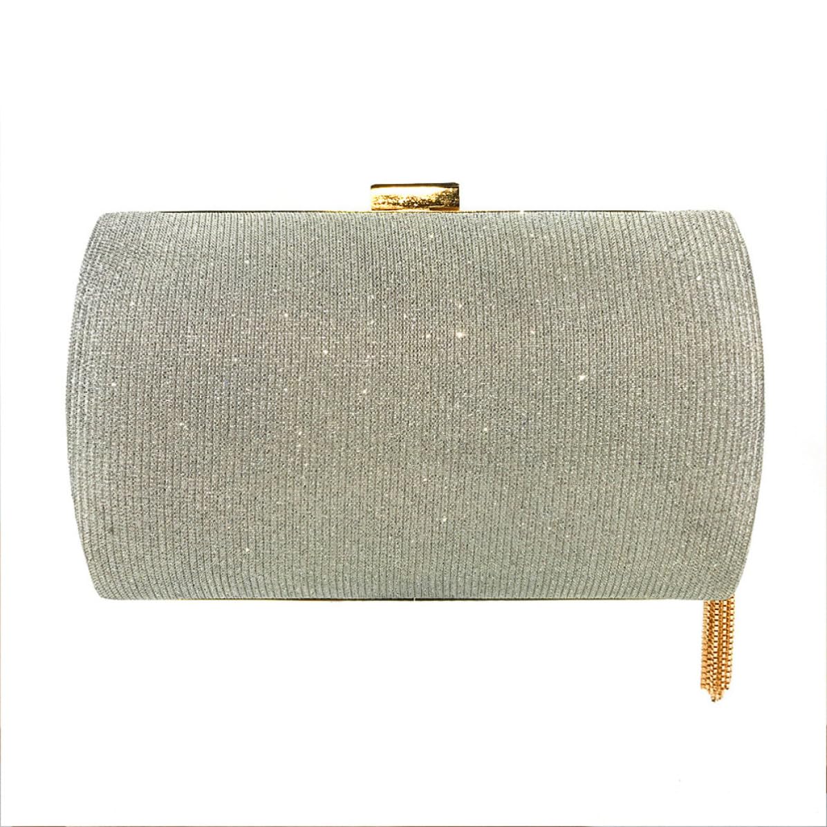 Bolso de Noche de Satén Borlas, Cadena Delicada para Mujer