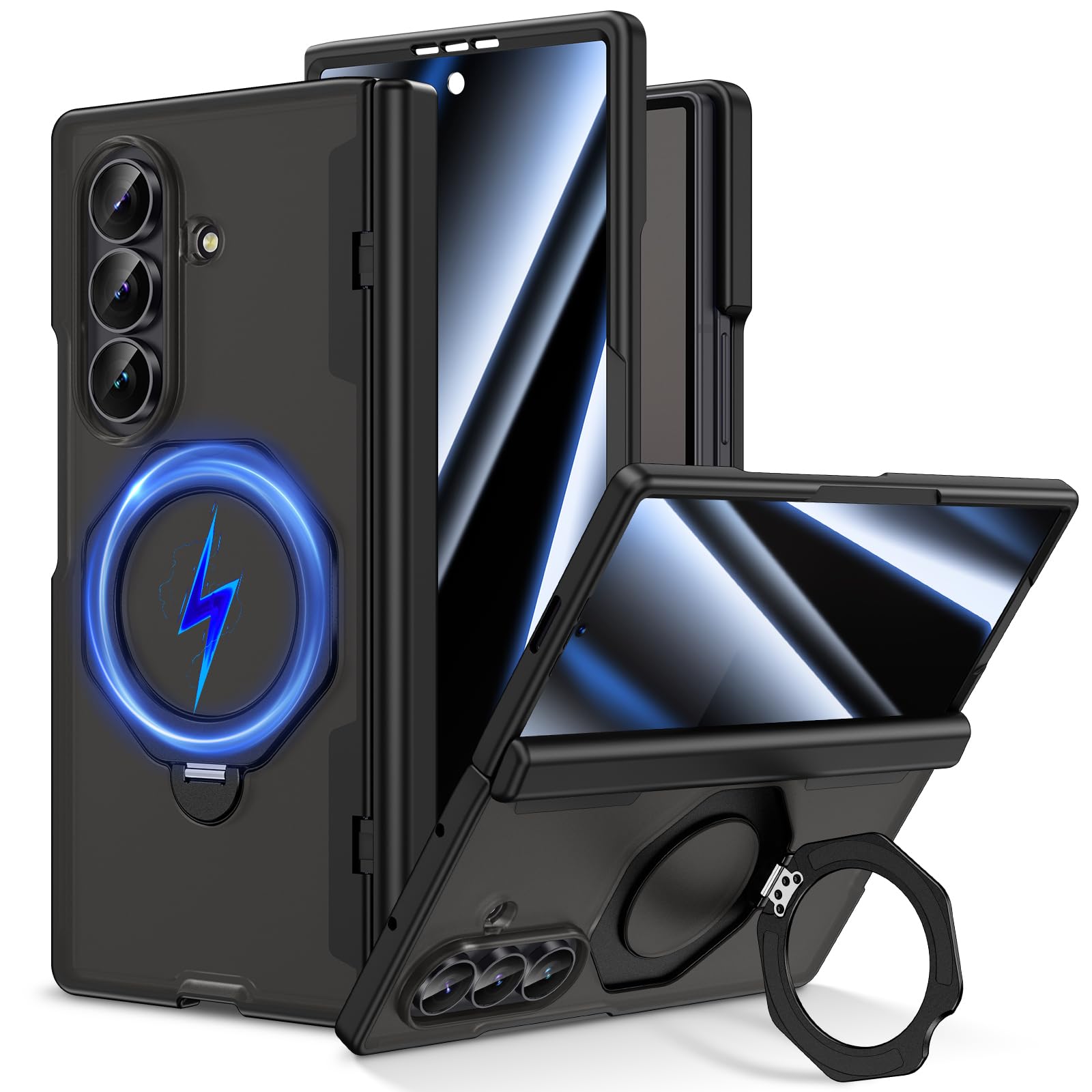 Photo 1 of Caka Z Fold 7 Case with Privacy Screen and Kickstand