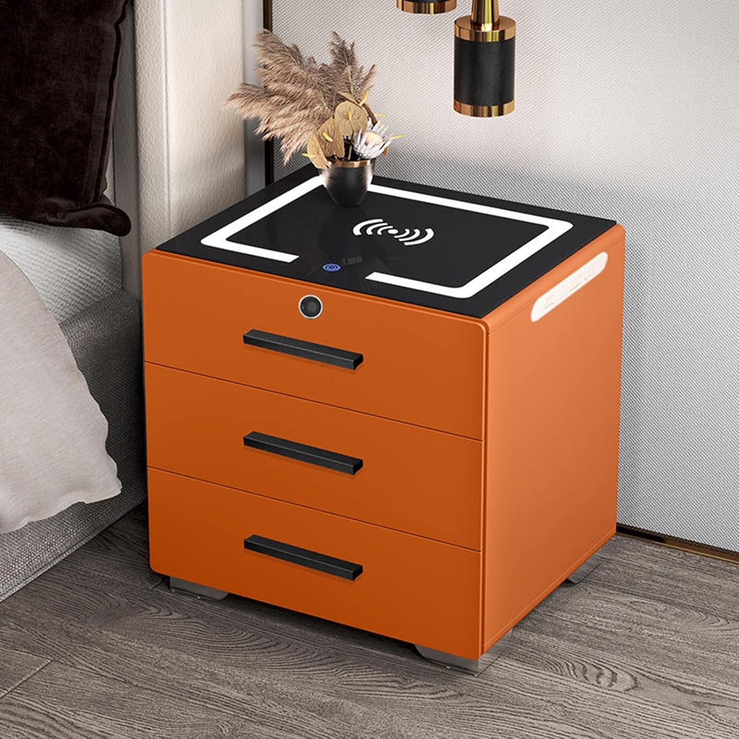 YUYTIN Smart Bedside Table, 2022 Fingerprint Lock Smart Home Bedroom