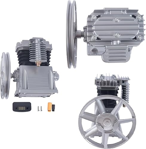 Miniatura 8 de Cabezal de bomba de compresor de aire 3HP 2.2kw 250Lmin Compresor de aire Motor Head Pump Replacement, hierro fundido, compresor de pistón,