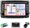 2 Din Car Stereo with Wireless Apple CarPlay & Android Auto, 7 Inch Car Screen with Canbus, Bluetooth, Mirror Link,WiFi, FMAMRDSSWC Car Radio for VW Golf 6, Passat, Polo, Tiguan, Jetta&Skoda