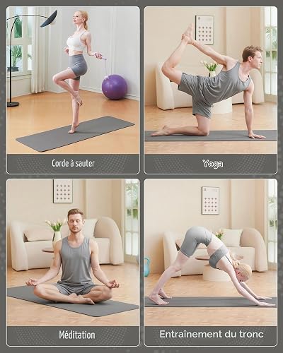Narwhal Tapis Sport TPE Tapis Yoga Antidérapant 183x61x0,6cm - 3