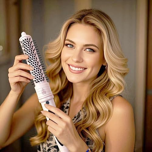 Miniatura 3 de ANGENIL Cepillo térmico para el cabello, voluminizador y alisador, peine redondo de 1.25 pulgadas para mujer, rizador de cerámica de turmalina, sin