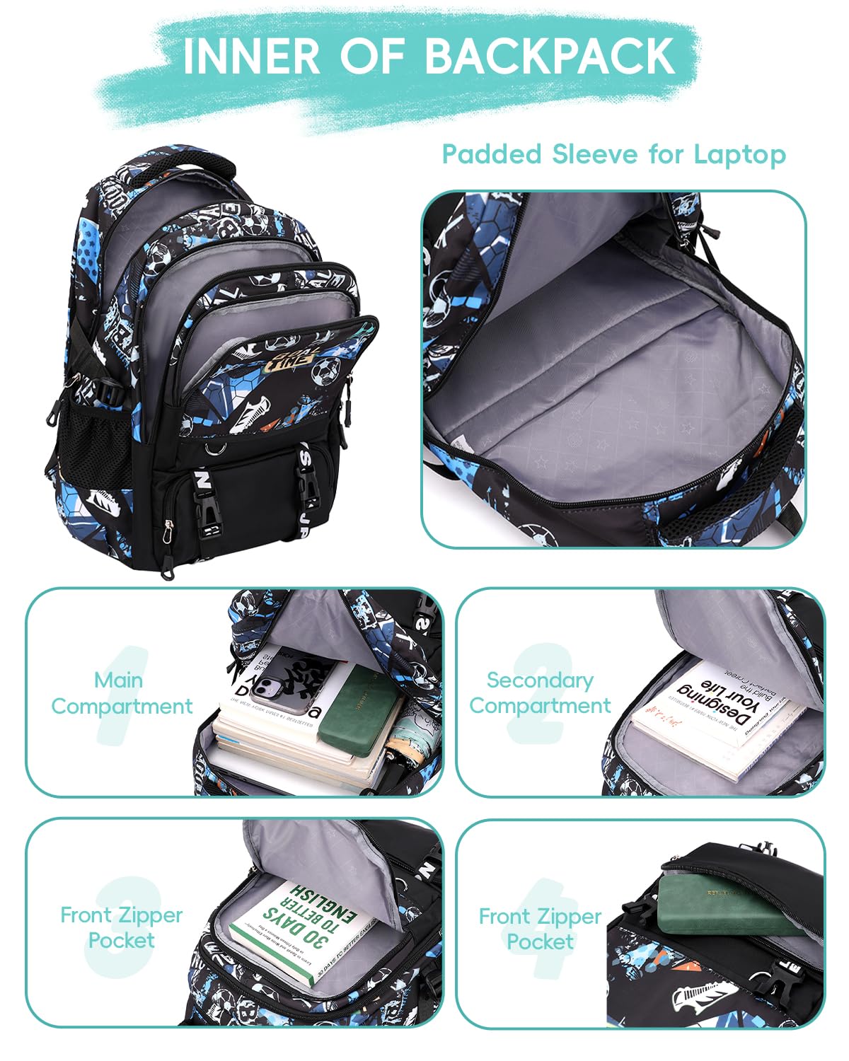 Tanou Sac a Dos College Garcon Renforcé Cartable Garcon Primaire
