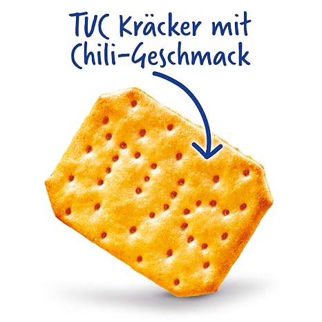 TUC Sweet Chili 24 x 100 g I Salt Pastry Single Pack I Nibbles with Light Sharpness I Finely Salted Snack Crackers