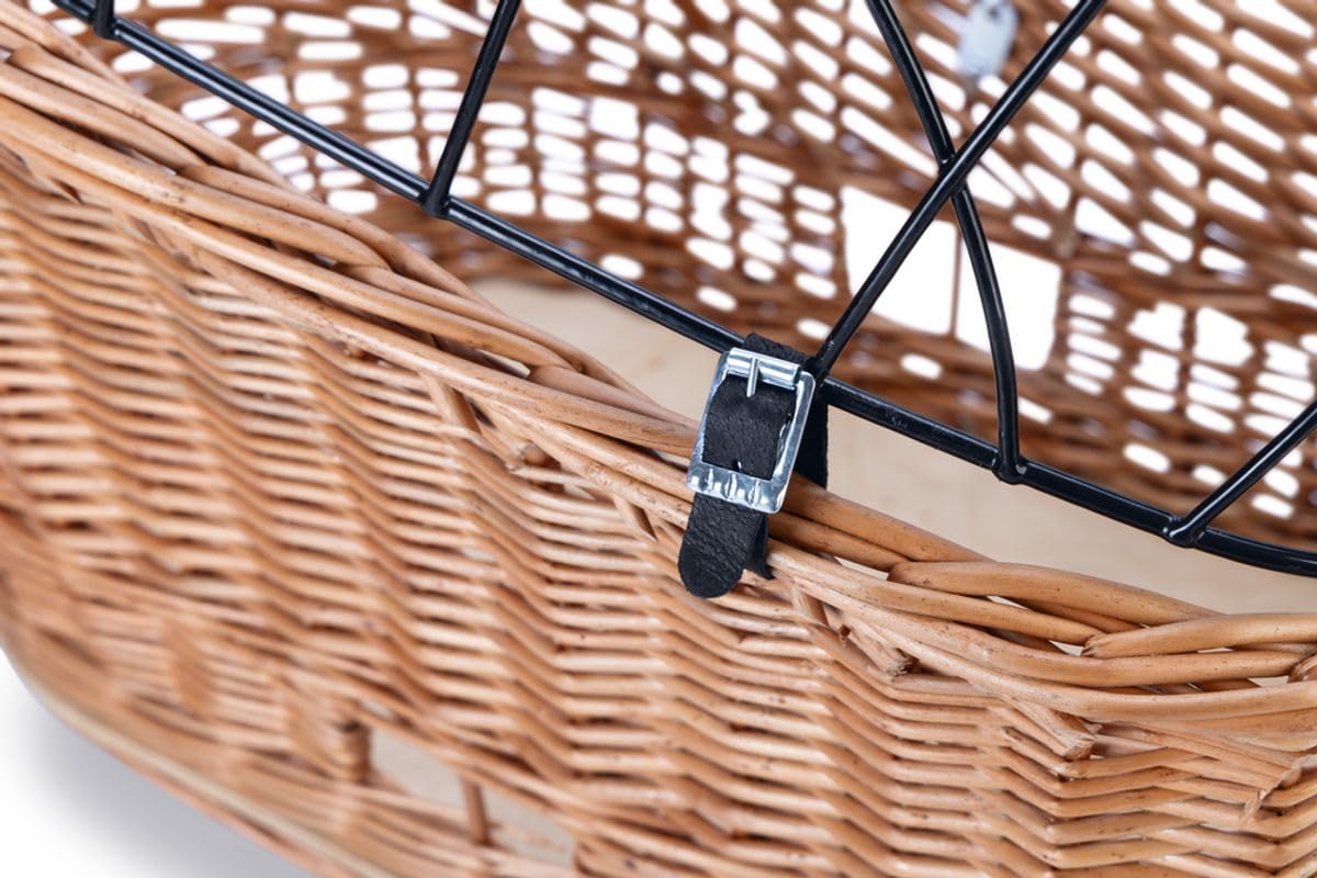 Beeztees Weide Fahrradkorb mit Gitterabdeckung für Gepäckträger 45 x 23 cm