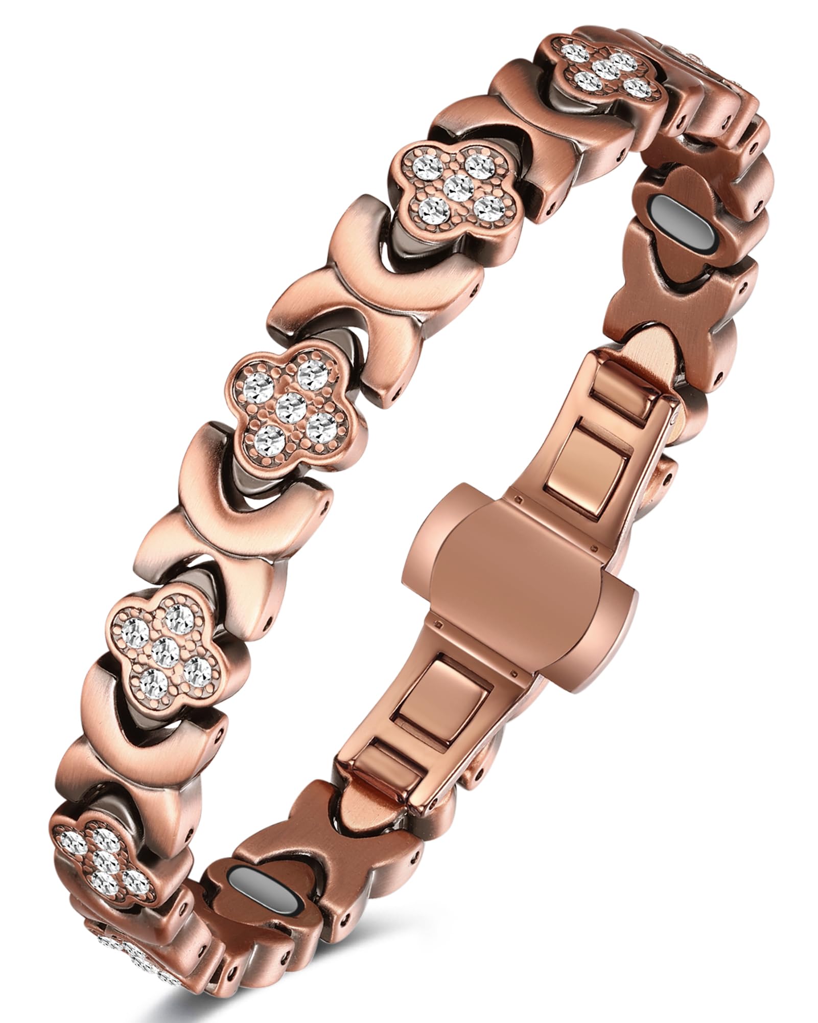 Feraco Pure Copper Magnetic Bracelet 5000 Gauss Butterfly Clasp