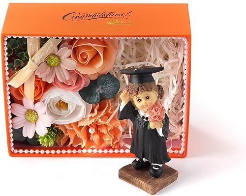 Once Upon A Time Set de regalo de graduación para su niña, figurita de graduado, decoración de caja de graduación, conjunto de regalo floral único