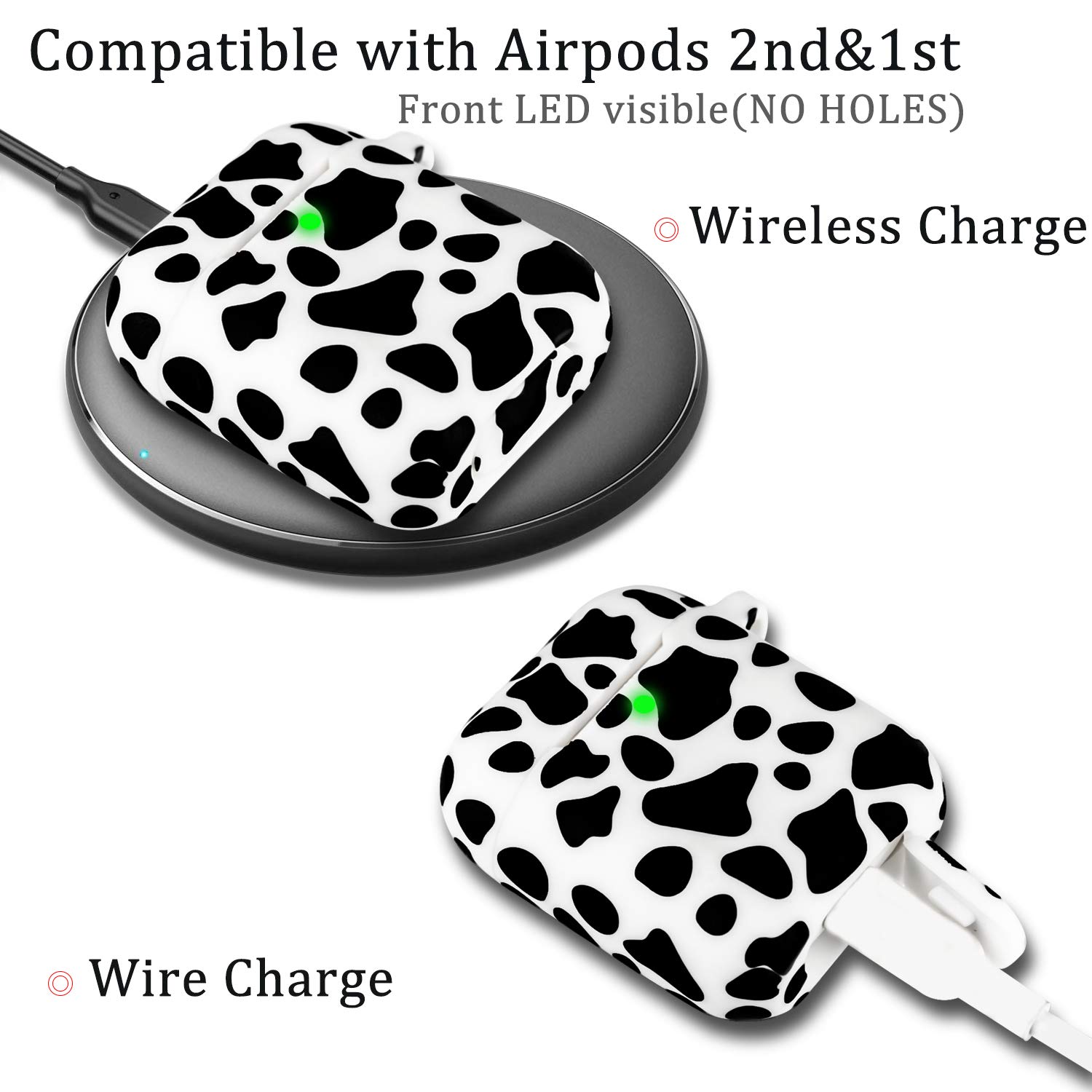 Amazon.com: Airpod Case Soft Silicone Flexible Skin Cow Print