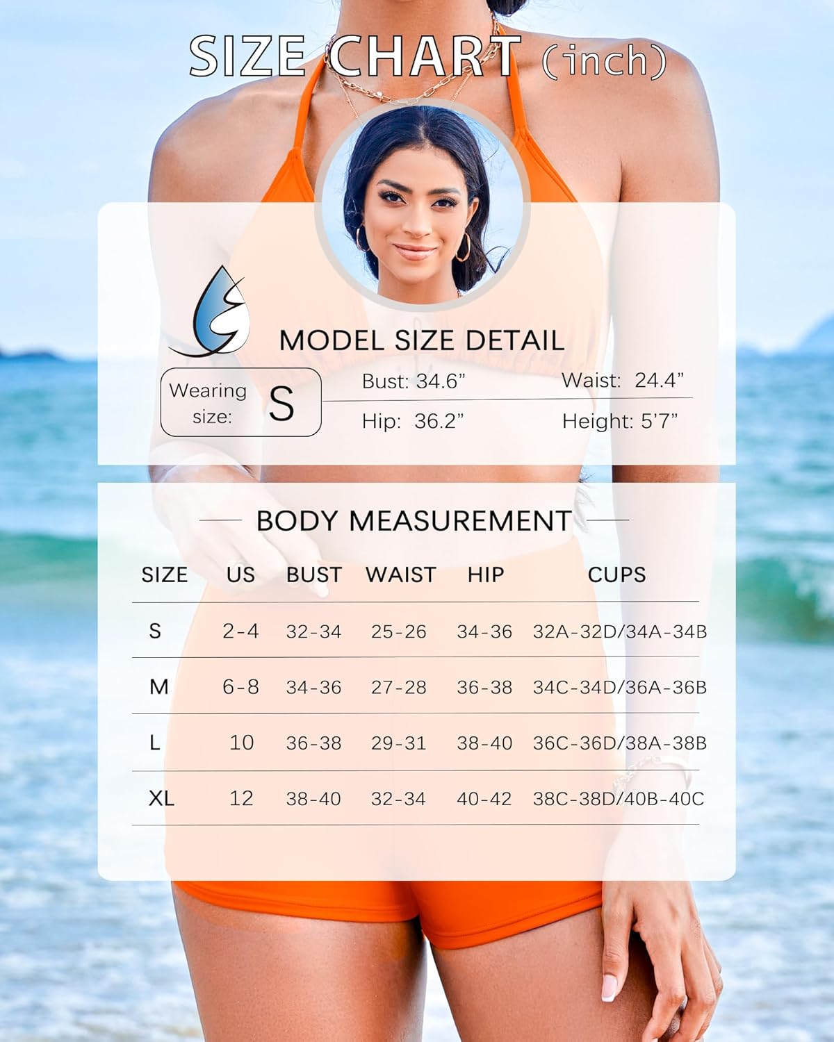 Jolefille ボーイショーツ 女性用水着 ハイウエスト ビキニセット 2ピース 腹部コントロール 水着 トライアングル トップ