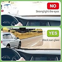 Vista 5 de Visera solar para automóvil, (juego de 2 piezas) UV400Anti- Polarizada/Antideslumbrante, Extensor de visera de coche fácil de instalar, negro/2