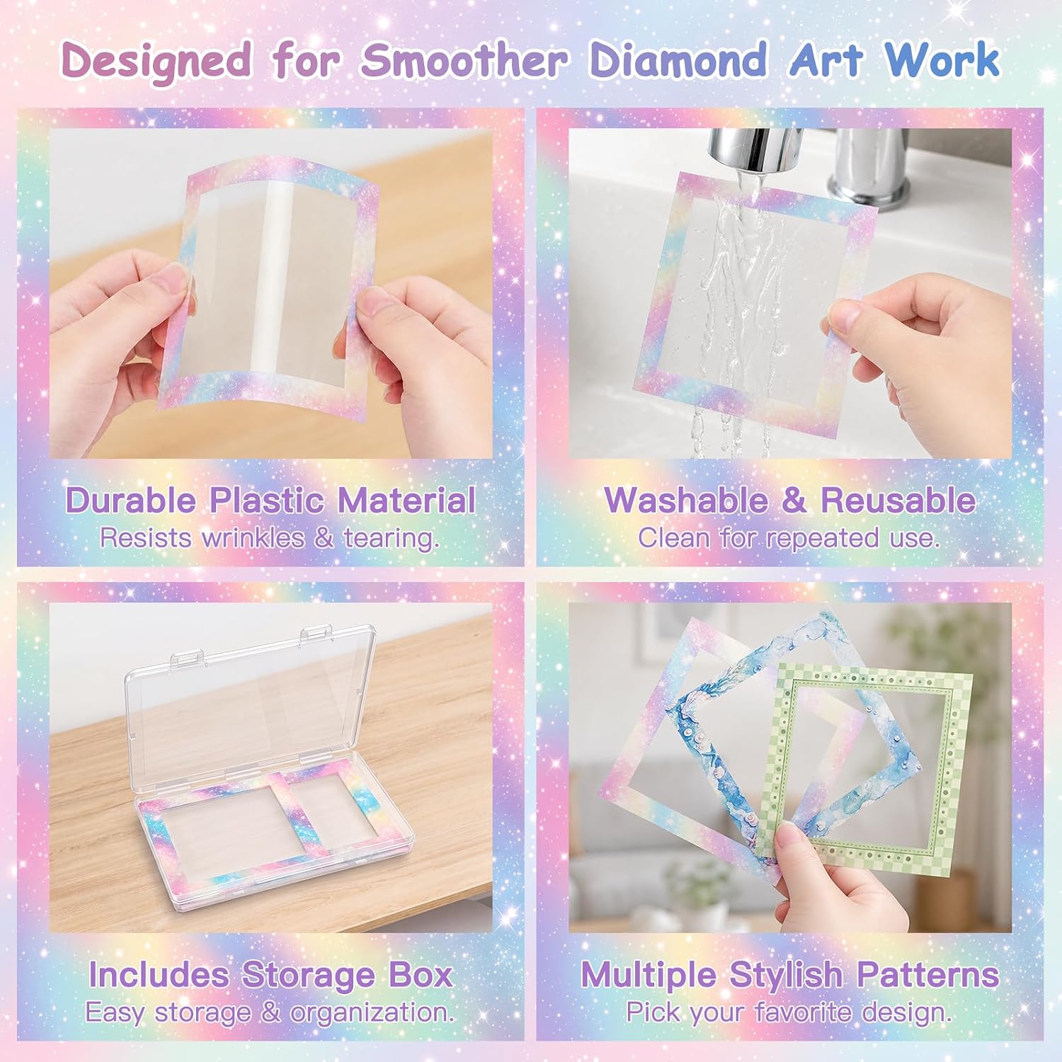 60PCS Reusable Diamond Art Release Film, 2 Size Non-Stick Release Paper thumbnail