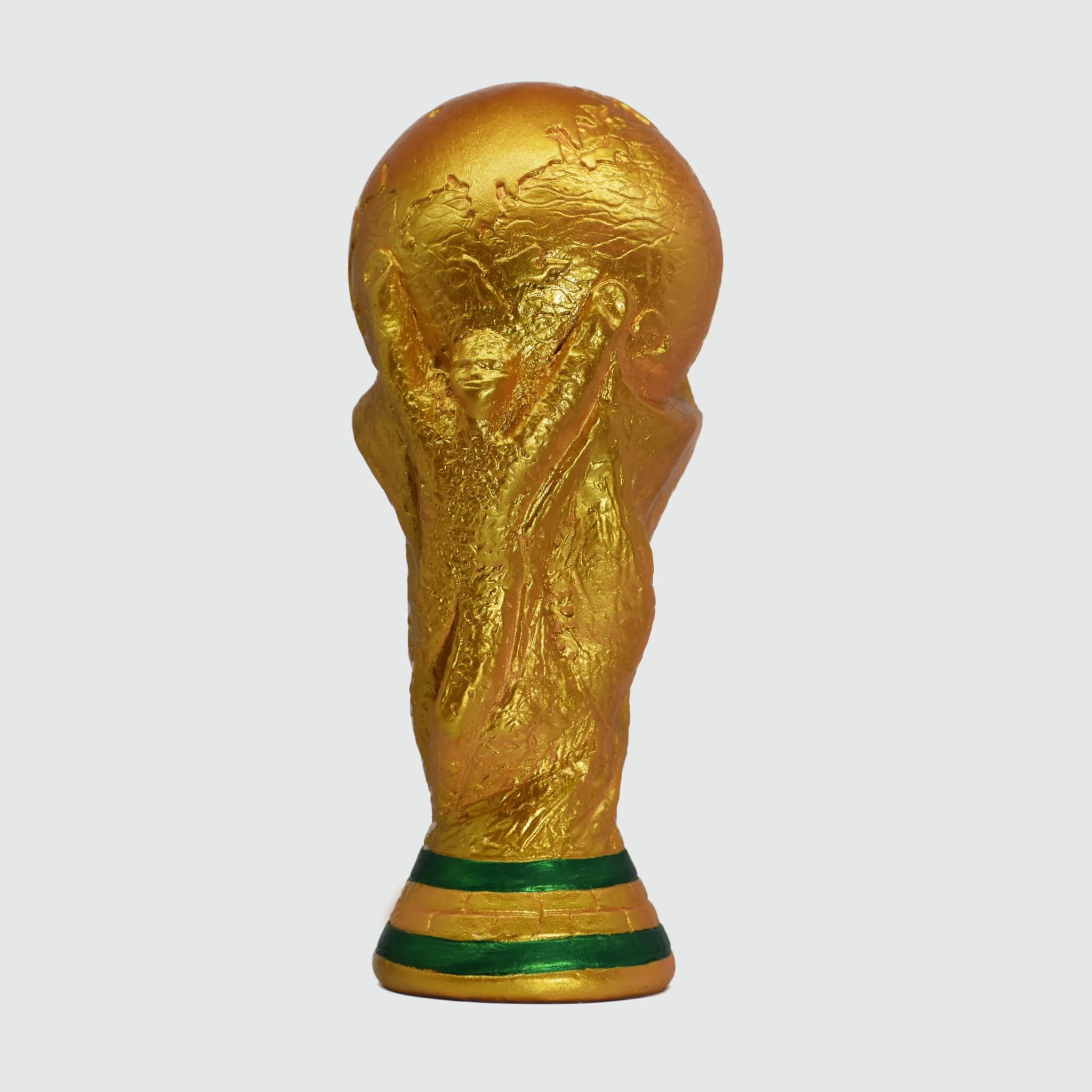 Football World Cup Trophy Sculpture - Gold Plaster - Limited Edition Artistic Gold Patination