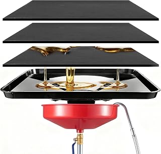 17892 22'' Transmission Drain Pan with Splash Guard - Large Leak-Proof Fluid Catch Pan for Oil Changes Compatible with Most Drain Systems