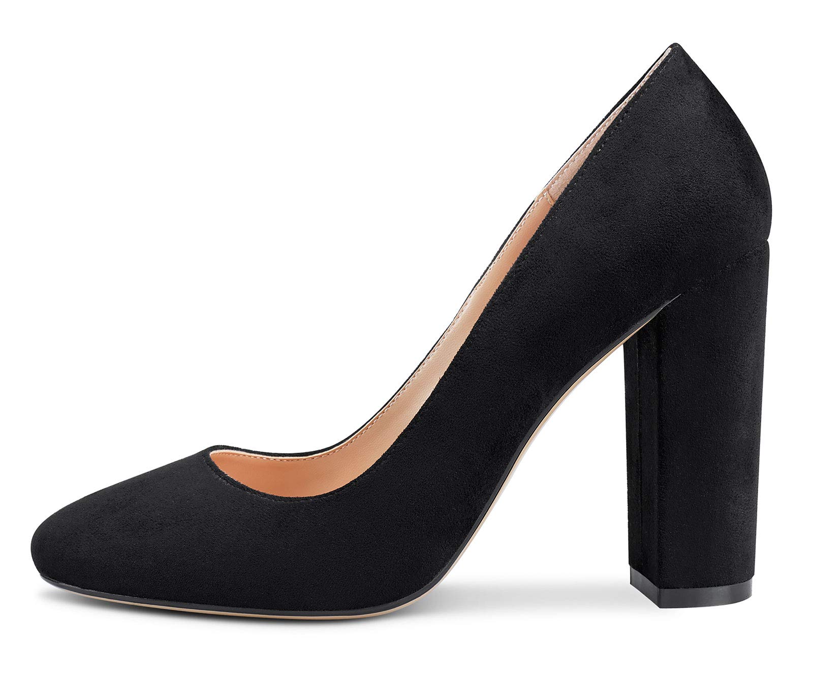 Castamere Escarpins Femme Mode Bout Ronde Bloc Talons Hauts 10CM High Heels
