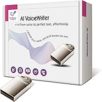 PenPower AI VoiceWriter: Smart Voice Dictation & AI Writing Assistant for Windows/Mac - USB Dongle + Mobile App, 33 Languages