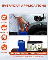 Vista 7 de Bomba de transferencia de combustible portátil de 3.0 GPM - Bomba de combustible manual fácil de usar, bomba de sifón con batería para gasolina