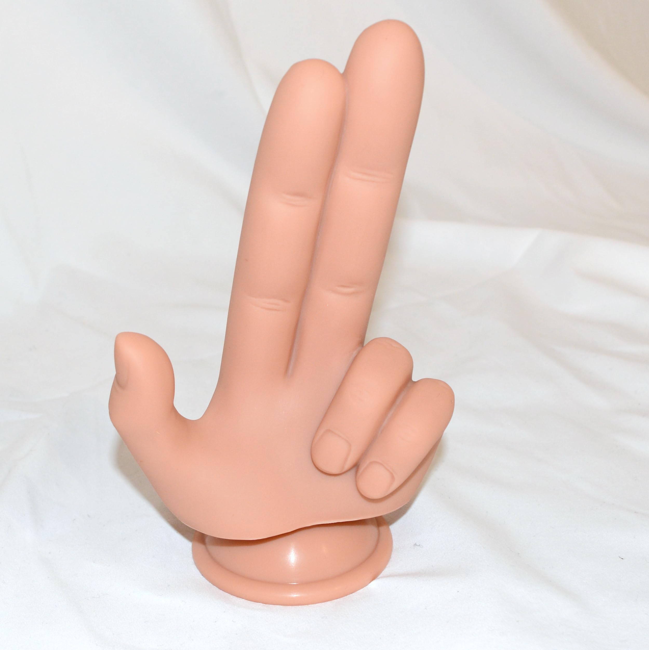 Dildo con ventosa – sextoy realistico in silicone per fisting, plug anale & vaginale, Soft Touch doppio dito flessibile e unisex