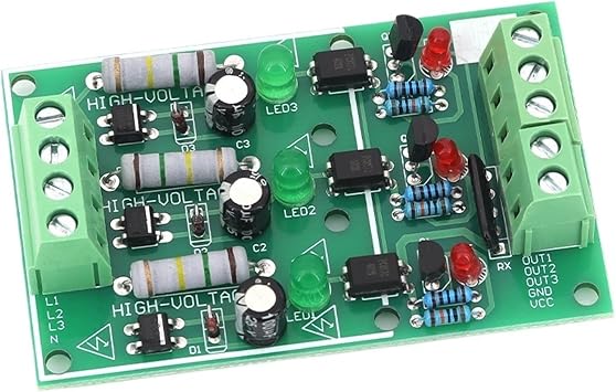 1/5/10Pcs AC 220V 1/2/3/4/8 Cha nnel MCU TTL Level 8 Ch Optocoupler Isolation Test Board PL C Processors Module3 Channel,5pcs