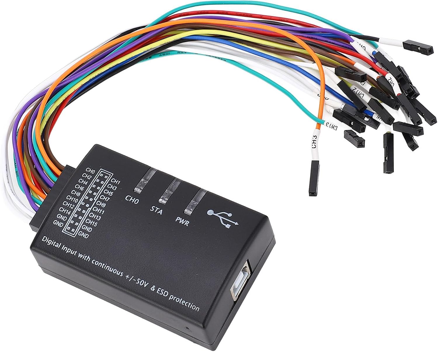 Generic Logic Analyzer, 16 Channel USB Logic Analyzer for Linux, and OS X, 100MHz Sampling Rate, USB 2.0 Interface, Supports SPI, UART, CAN, JTAG, 1 WIRE protocols, Genericiny9wbghrq