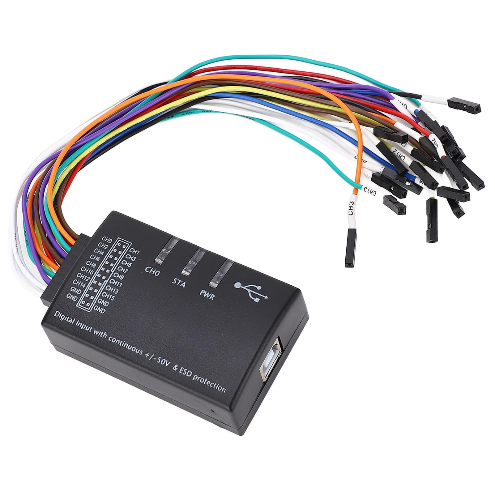 Analizador Lógico de 16 Canales Frecuencia de Muestreo de 100M Dispositivo Analizador Lógico USB Amplia Compatibilidad para
