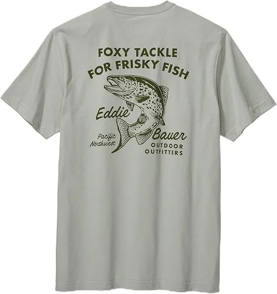 Eddie Bauer Mens Frisky Fish Graphic Tee